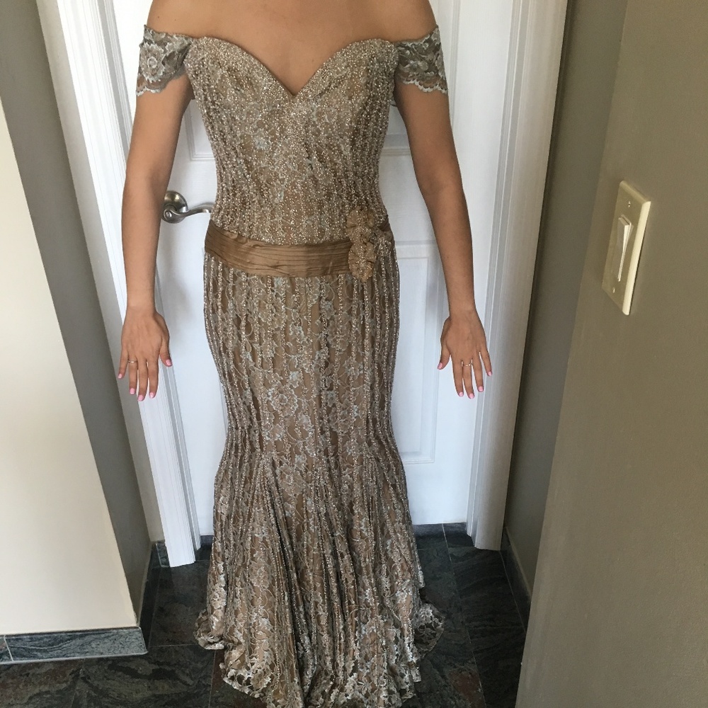 Off the shoulder Gown by Clarie's Collection